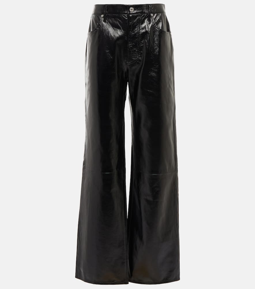 Paloma high-rise wide-leg leather pants