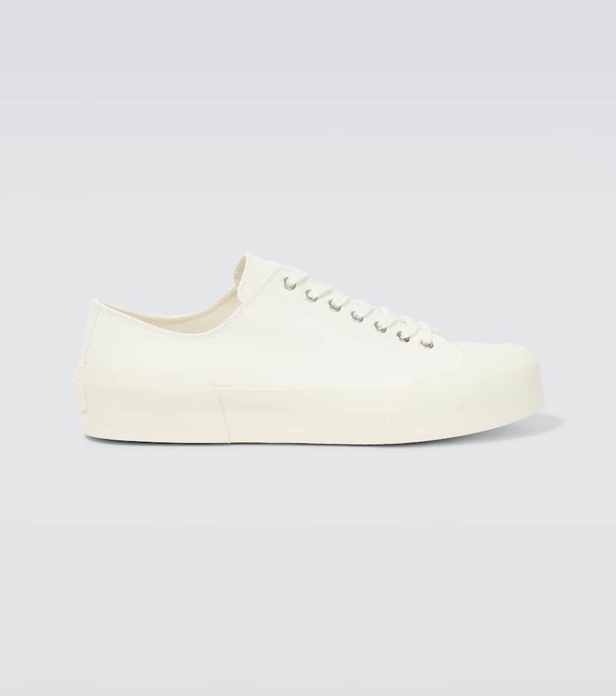 【関税込み】Sneakers - Jil Sander - Leather - Porcelain Leather sneakers in white - Jil Sander | Mytheresa