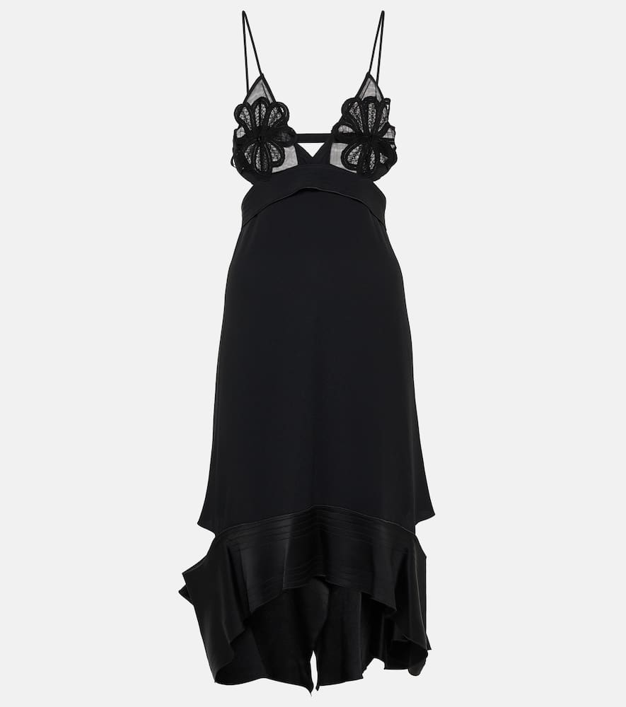 Victoria Beckham Ruffle-trimmed midi dress