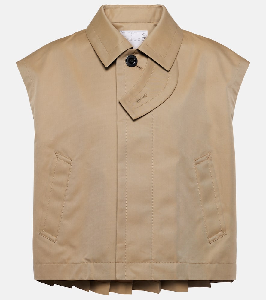 Sacai Cotton-blend gabardine vest