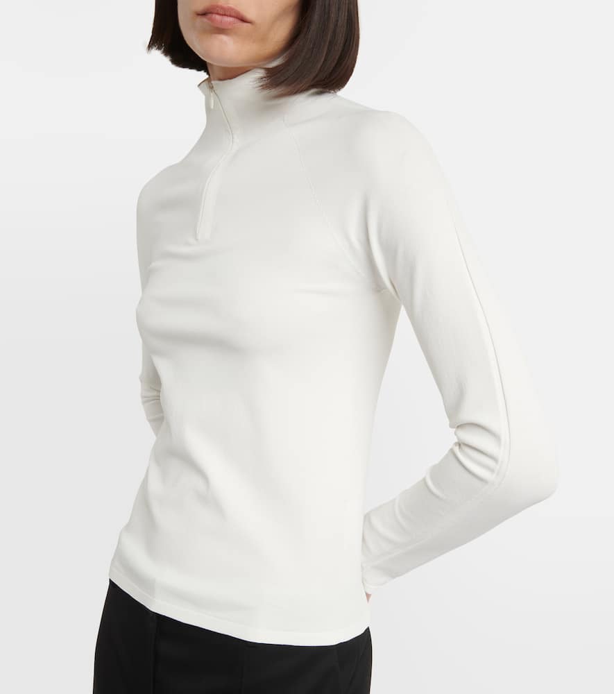 The Row Patti Zip-up Top In White