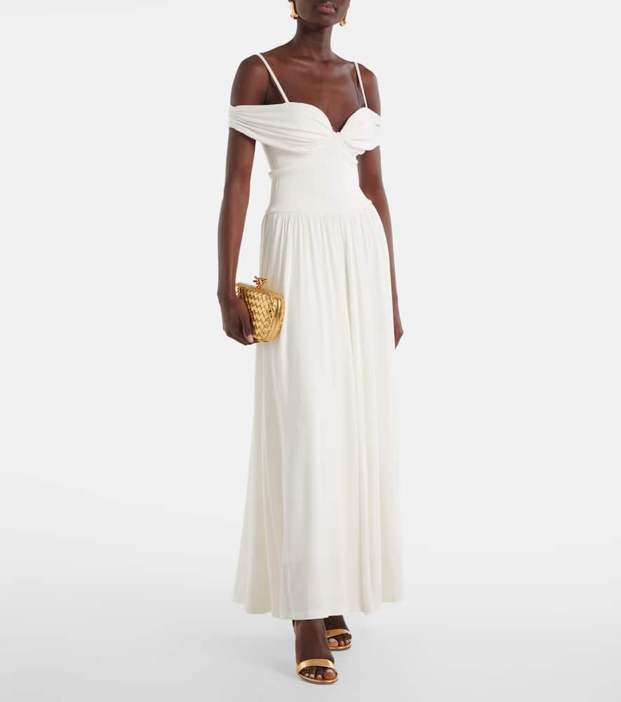 GIANVITO ROSSI PORTOFINO 85 METALLIC LEATHER SANDALS