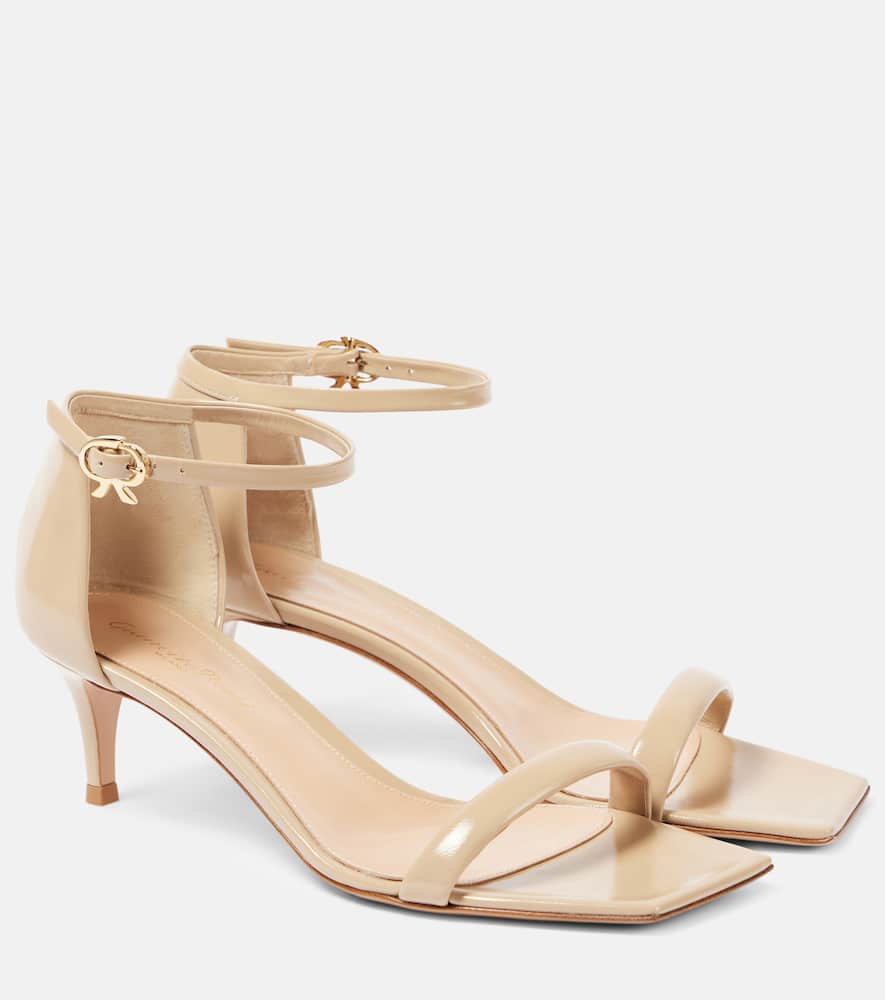 Gianvito Rossi Pat 55 Leather Sandals In Sand