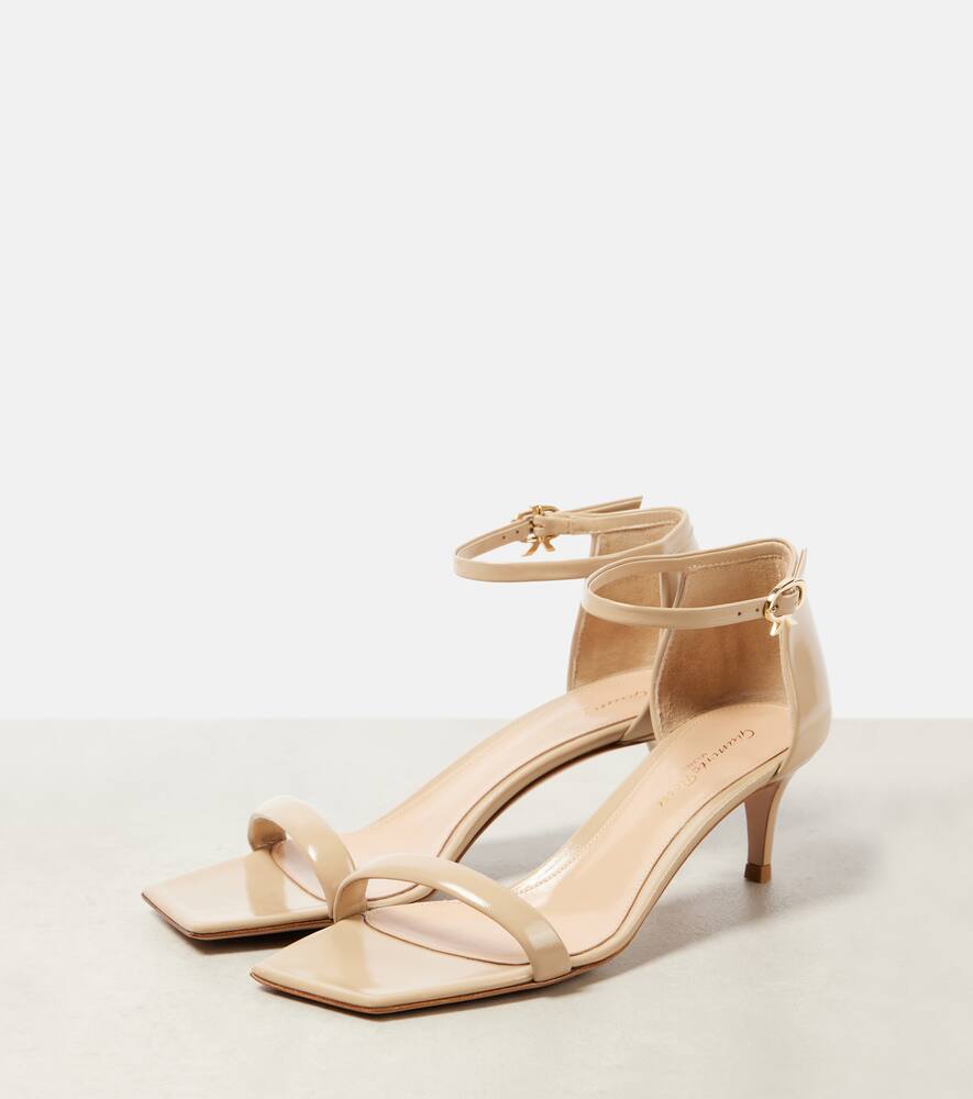 Gianvito Rossi Pat 55 Leather Sandals In Sand