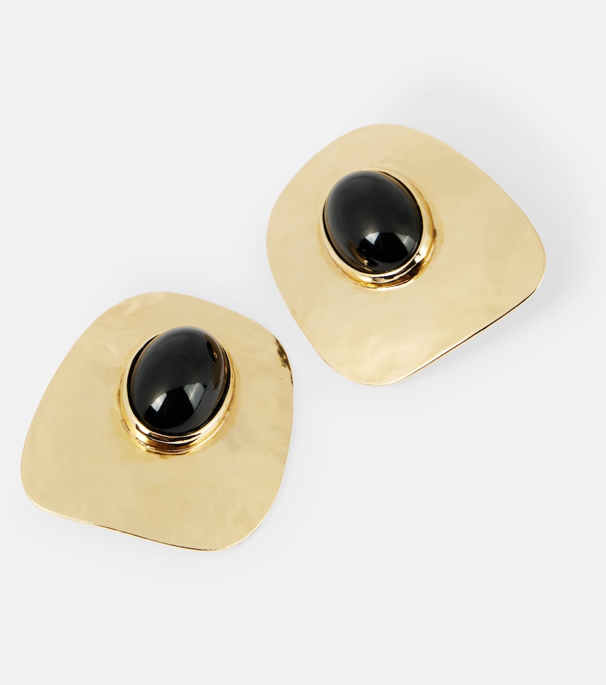  Saint Laurent Saint Laurent Embellished Clip-on Earrings 