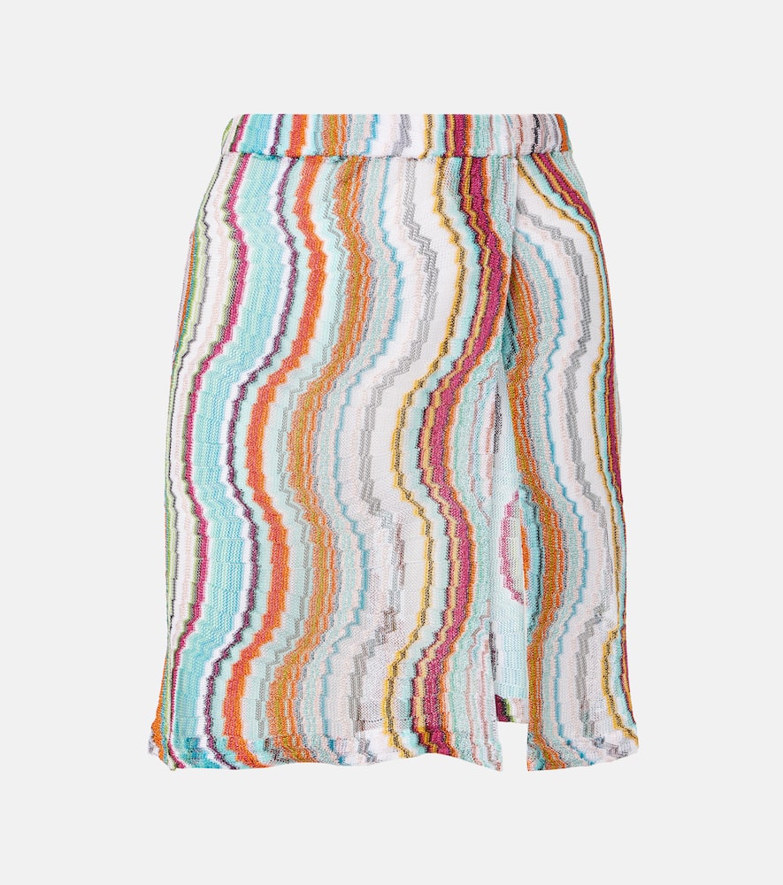 Missoni Printed Lamé Miniskirt In Multicoloured