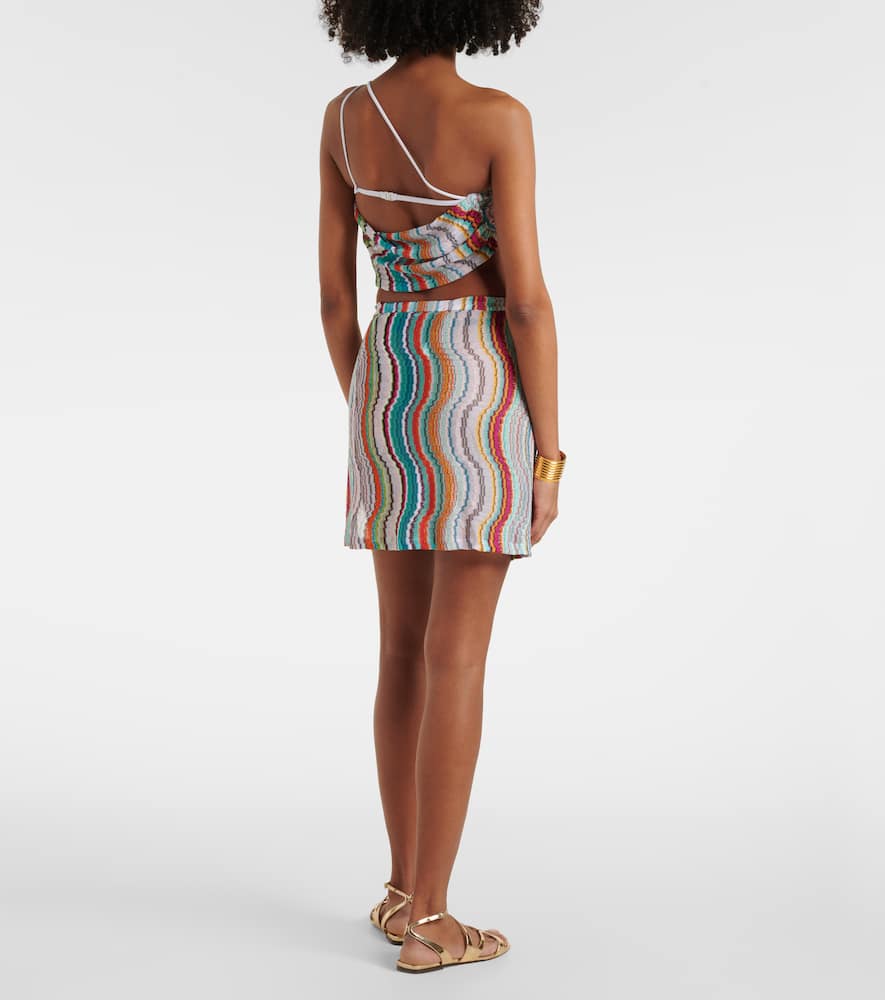 Missoni Printed Lamé Miniskirt In Multicoloured