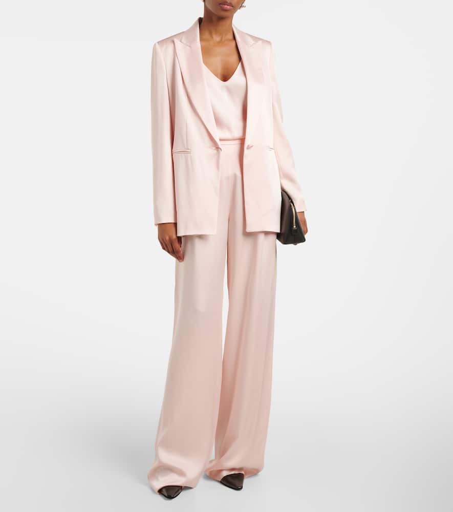 Max Mara Long-sleeved Suit Jacket In Pink