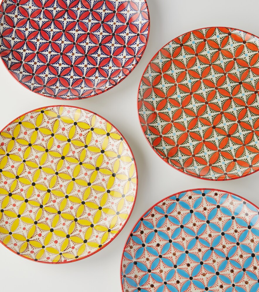  Polspotten Polspotten Hippy Set Of 4 Ceramic Dinner Plates 