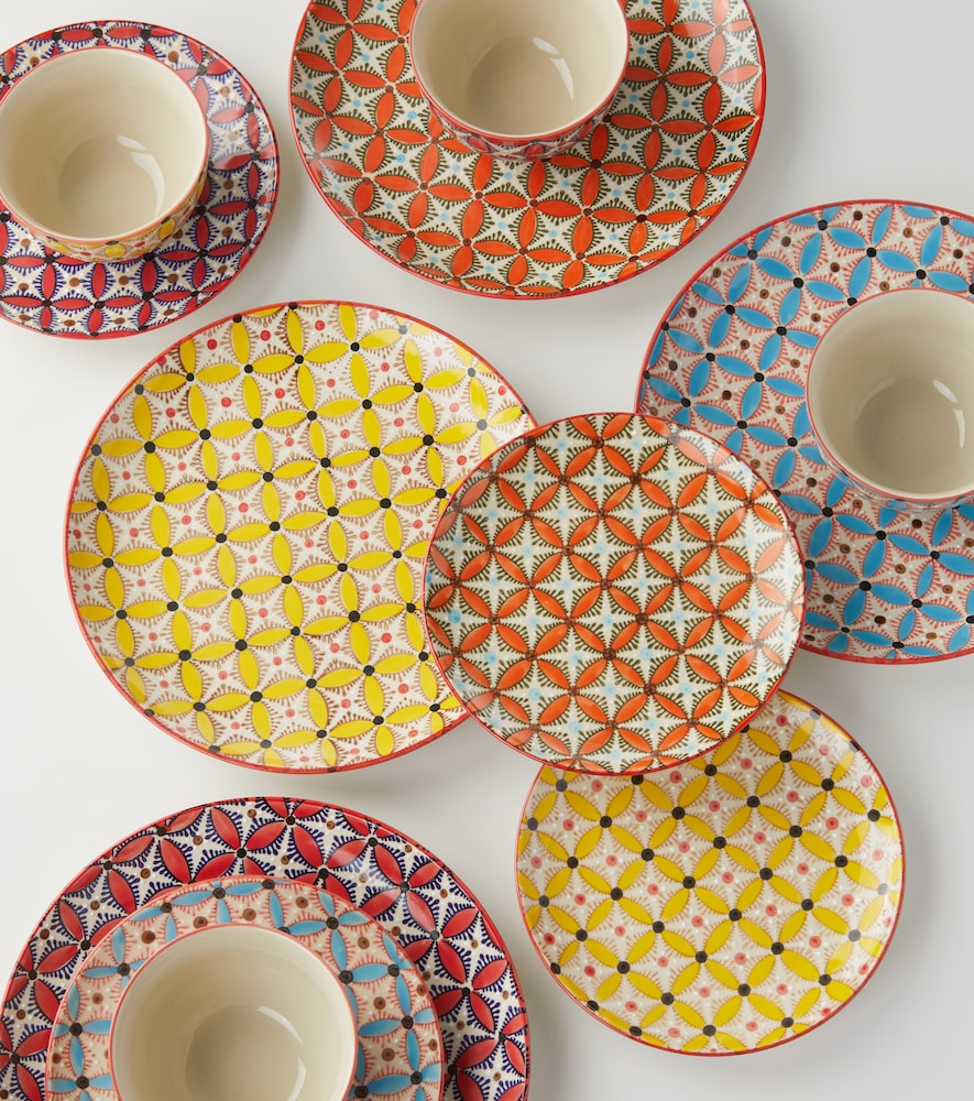  Polspotten Polspotten Hippy Set Of 4 Ceramic Dinner Plates 