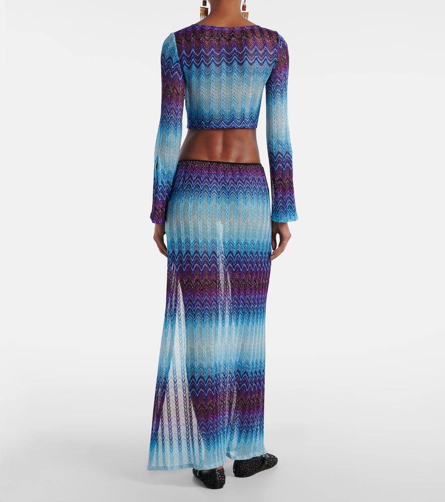 Shop Missoni Zig Zag Lamé Cropped Top