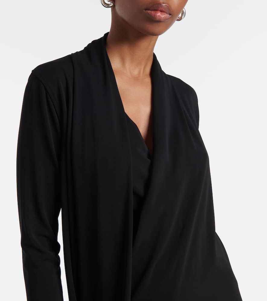 Totême Scarf-detail Jersey Maxi Dress In Black