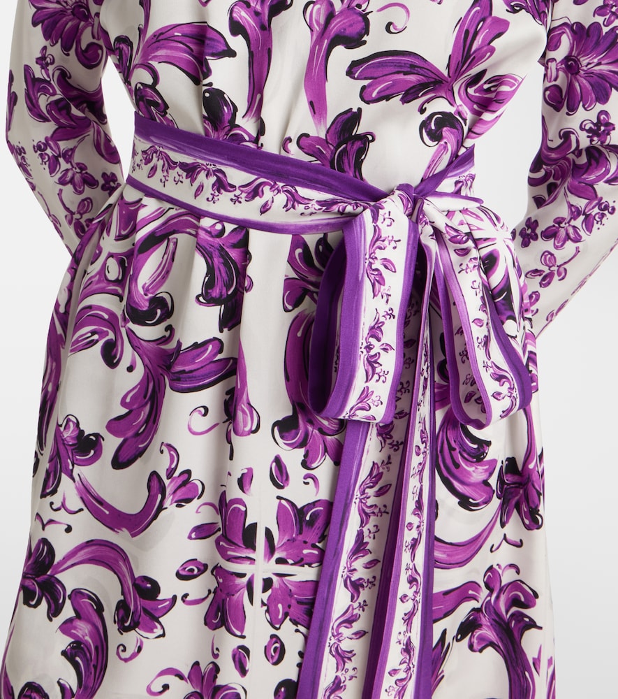  Dolce&gabbana Dolce&gabbana Majolica Silk-blend Minidress 