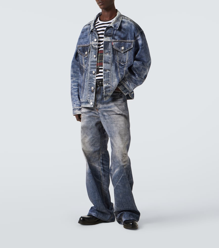 Junya Watanabe X Levi's High-rise Flared Jeans In Blue