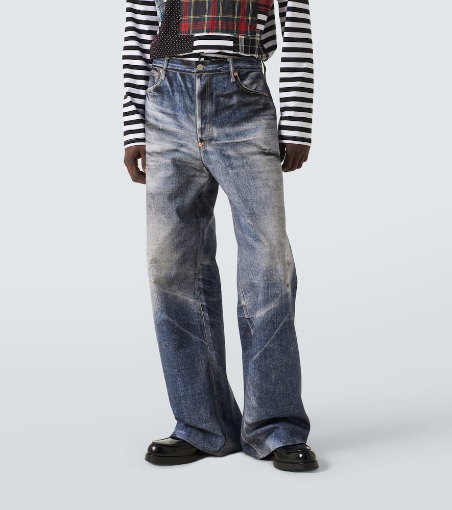 Junya Watanabe X Levi's High-rise Flared Jeans In Blue