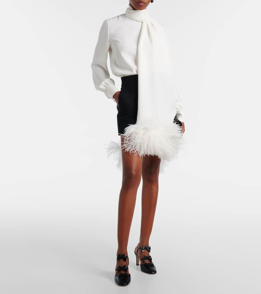 Valentino Bowow 75 Leather Slingback Pumps In Black