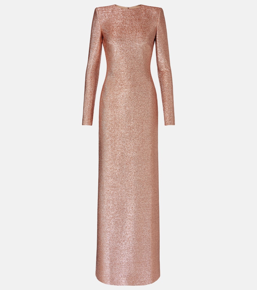 Oscar De La Renta Lamé Gown In Pink