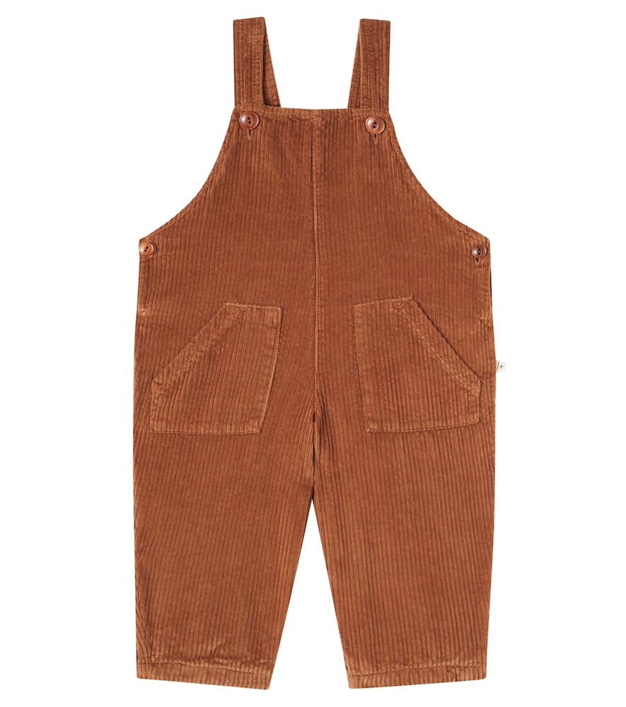 1+ In The Family Baby Benoit Cotton Corduroy Overalls In Brown