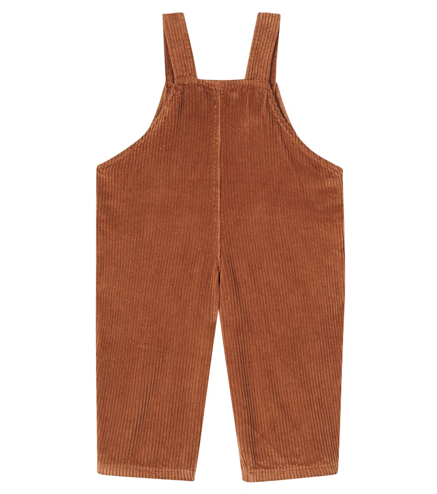 1+ In The Family Baby Benoit Cotton Corduroy Overalls In Brown