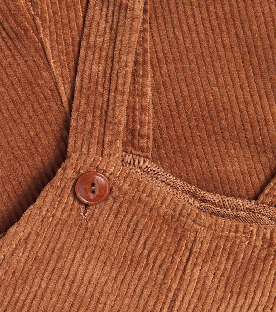 1+ In The Family Baby Benoit Cotton Corduroy Overalls In Brown