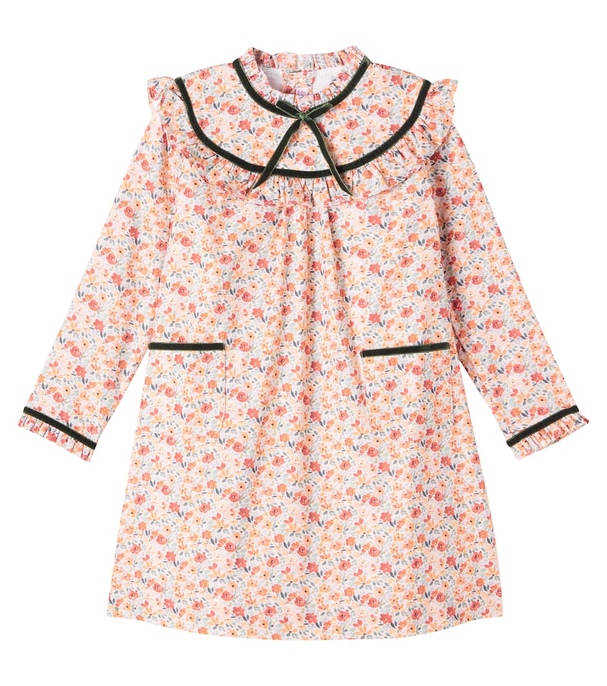 La Coqueta Alita Floral Cotton Dress In Pink