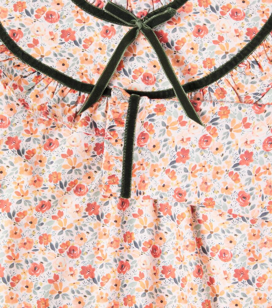 La Coqueta Alita Floral Cotton Dress In Pink