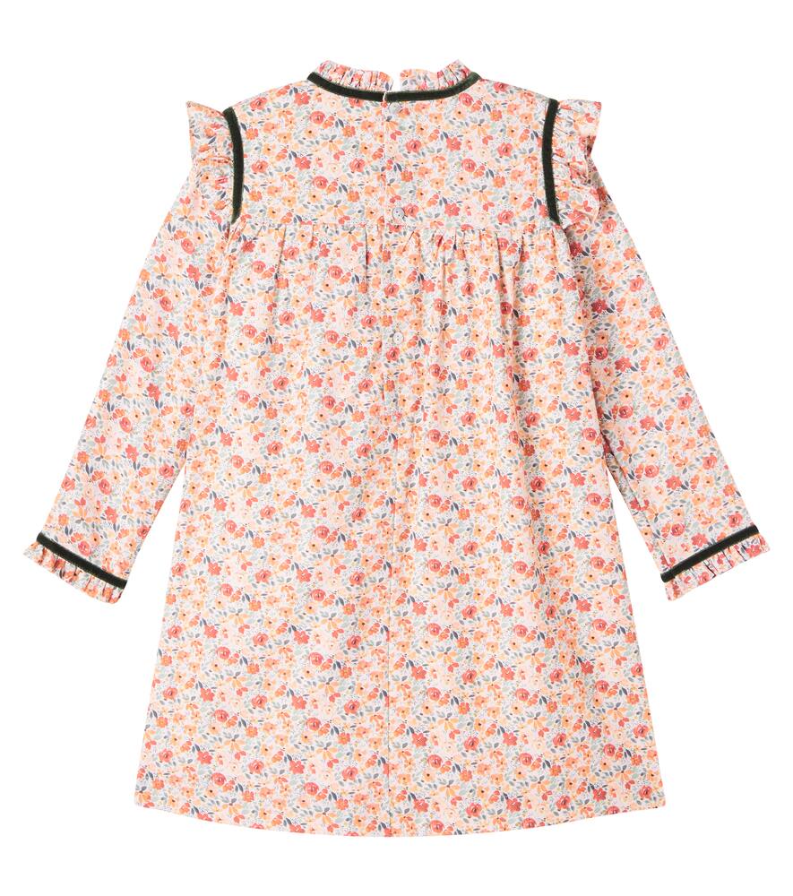 La Coqueta Alita Floral Cotton Dress In Pink