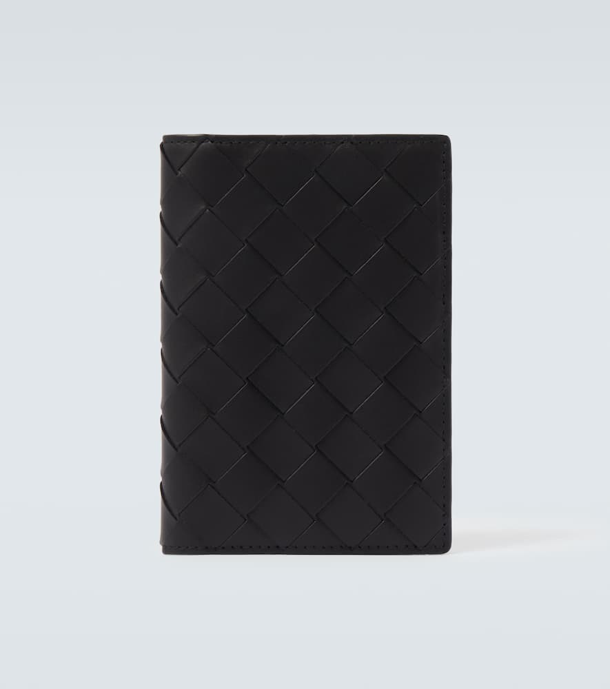 Bottega Veneta Intrecciato Leather Wallet In Black