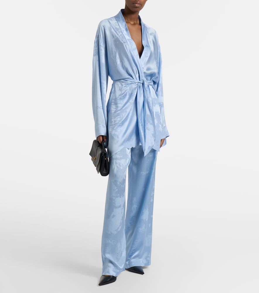  Balenciaga Balenciaga Wickelkleid Aus Seide 