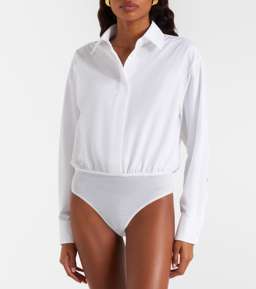  Max Mara Max Mara Body Aere Aus Baumwollpopeline Und Tüll 