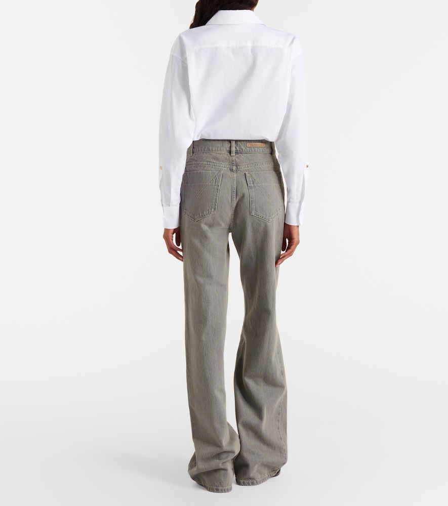  Max Mara Max Mara Body Aere Aus Baumwollpopeline Und Tüll 