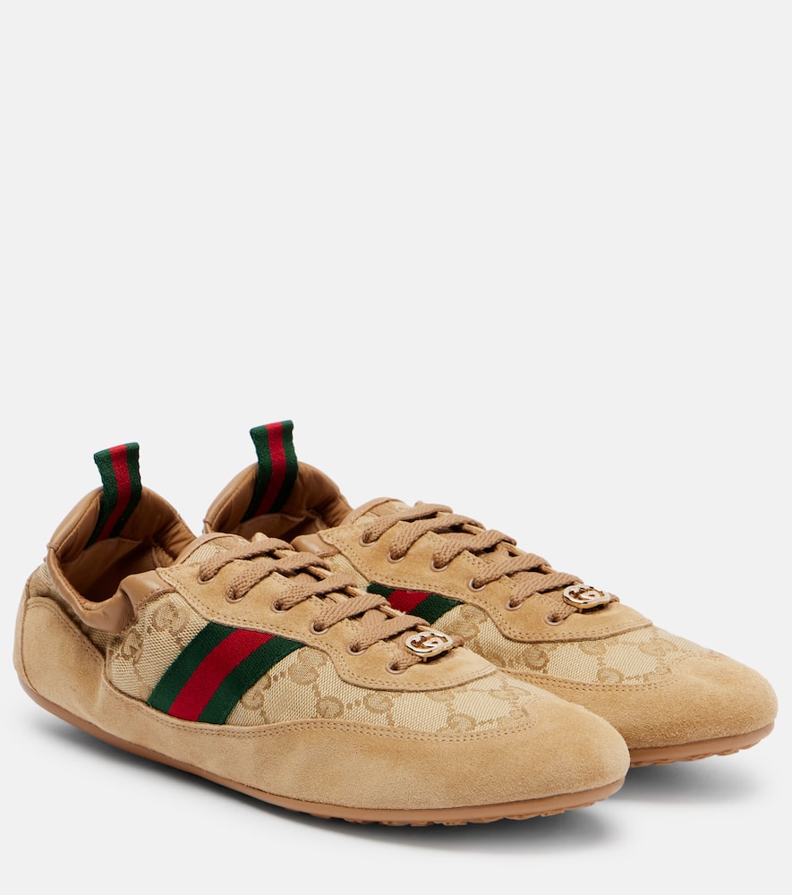 Gucci Shift Gg Canvas Sneakers In Brown