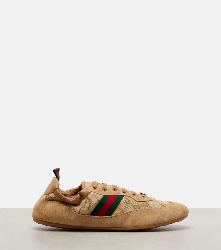 Gucci Shift Gg Canvas Sneakers In Brown