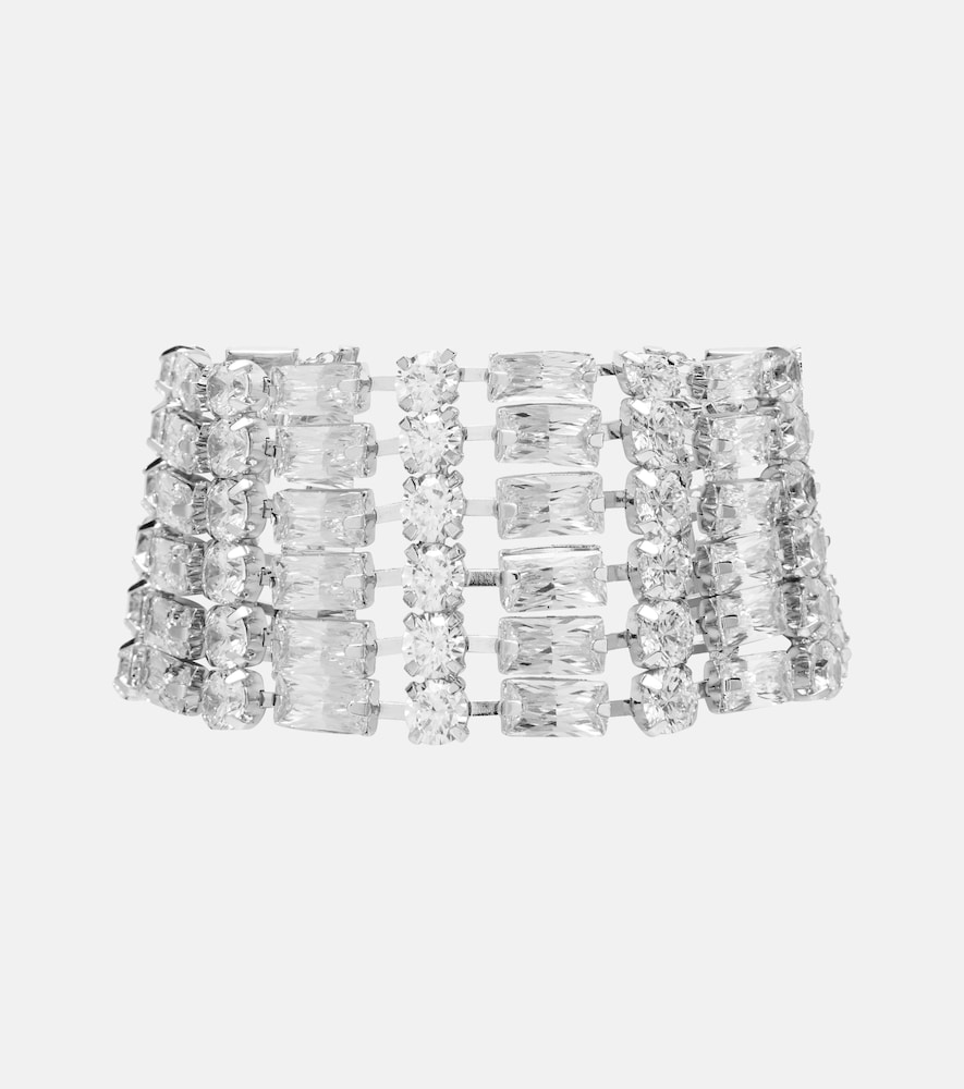 Self-Portrait Women's Silver Crystal-Embellished Bracelet - Mytheresa