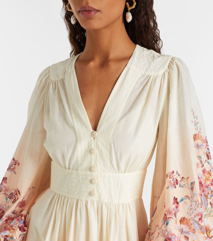 Zimmermann Awaken Floral Cotton Maxi Dress In White