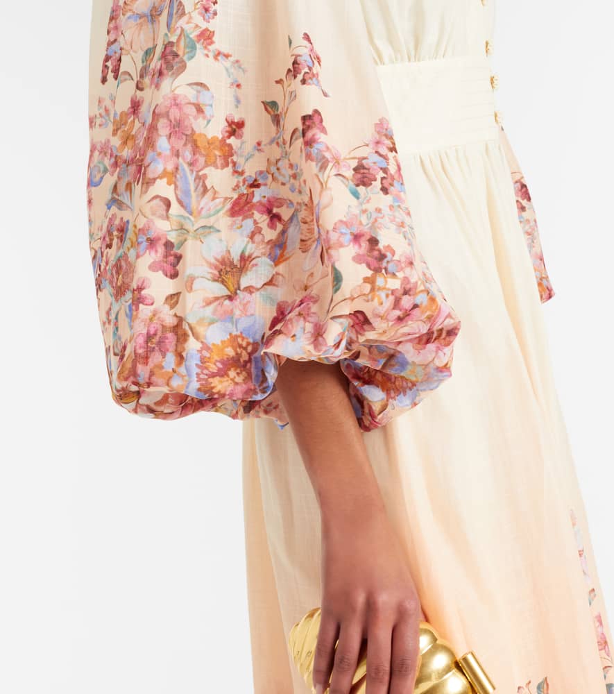 Zimmermann Awaken Floral Cotton Maxi Dress In White