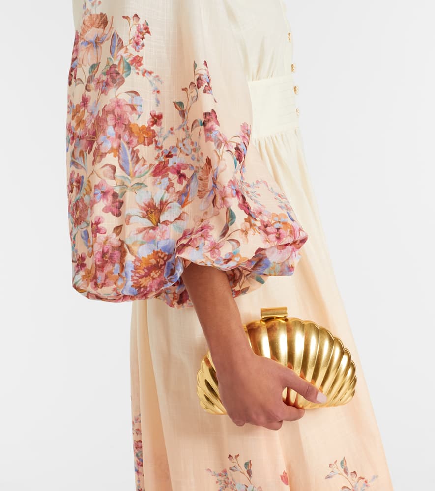Zimmermann Awaken Floral Cotton Maxi Dress In White