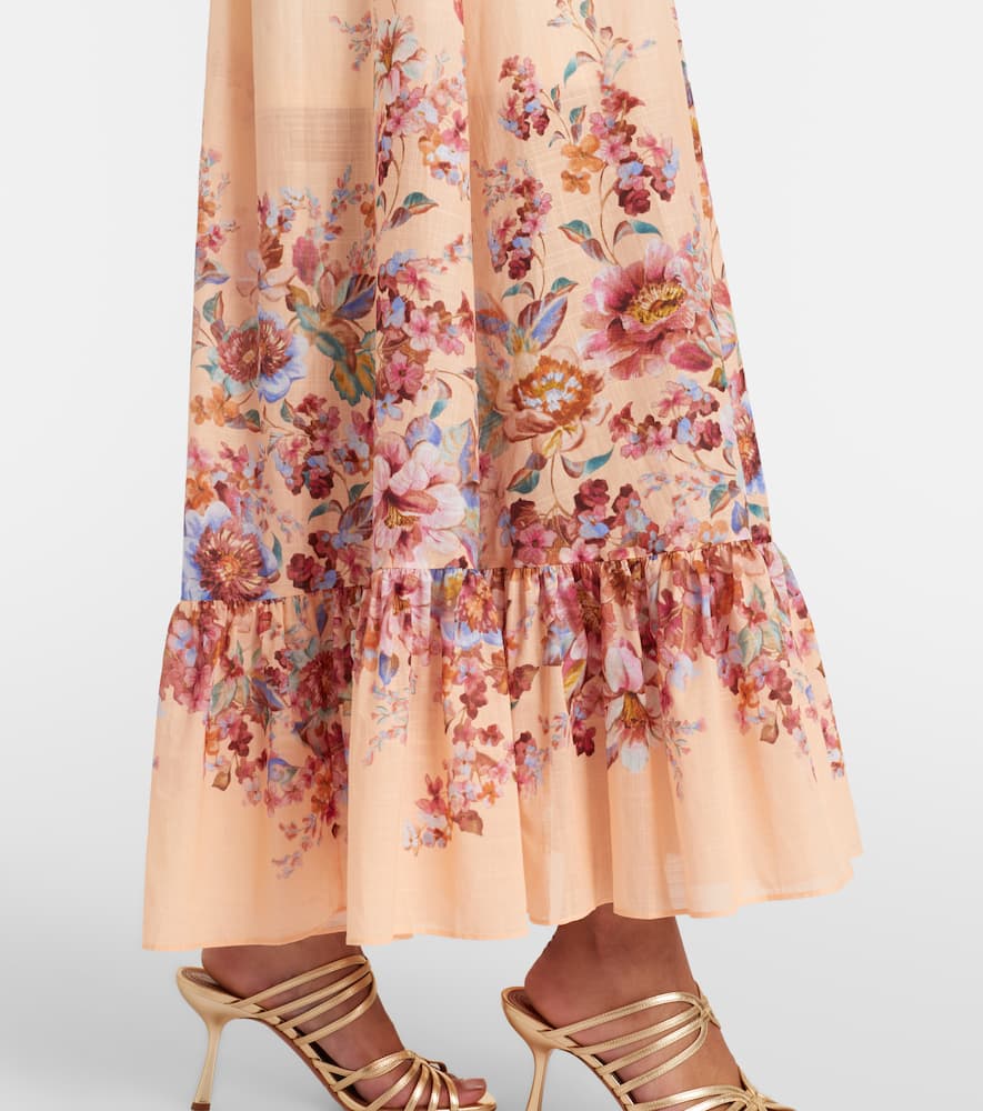 Zimmermann Awaken Floral Cotton Maxi Dress In White