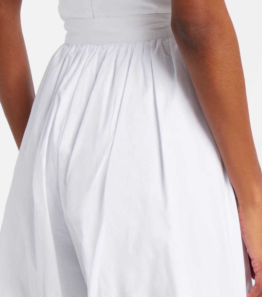 Rotate Birger Christensen Nicola High-rise Cotton Poplin Balloon Pants In White