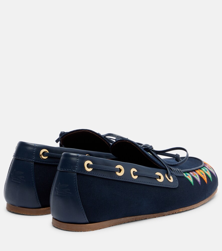  Etro Etro Bestickte Segelschuhe Aus Canvas 
