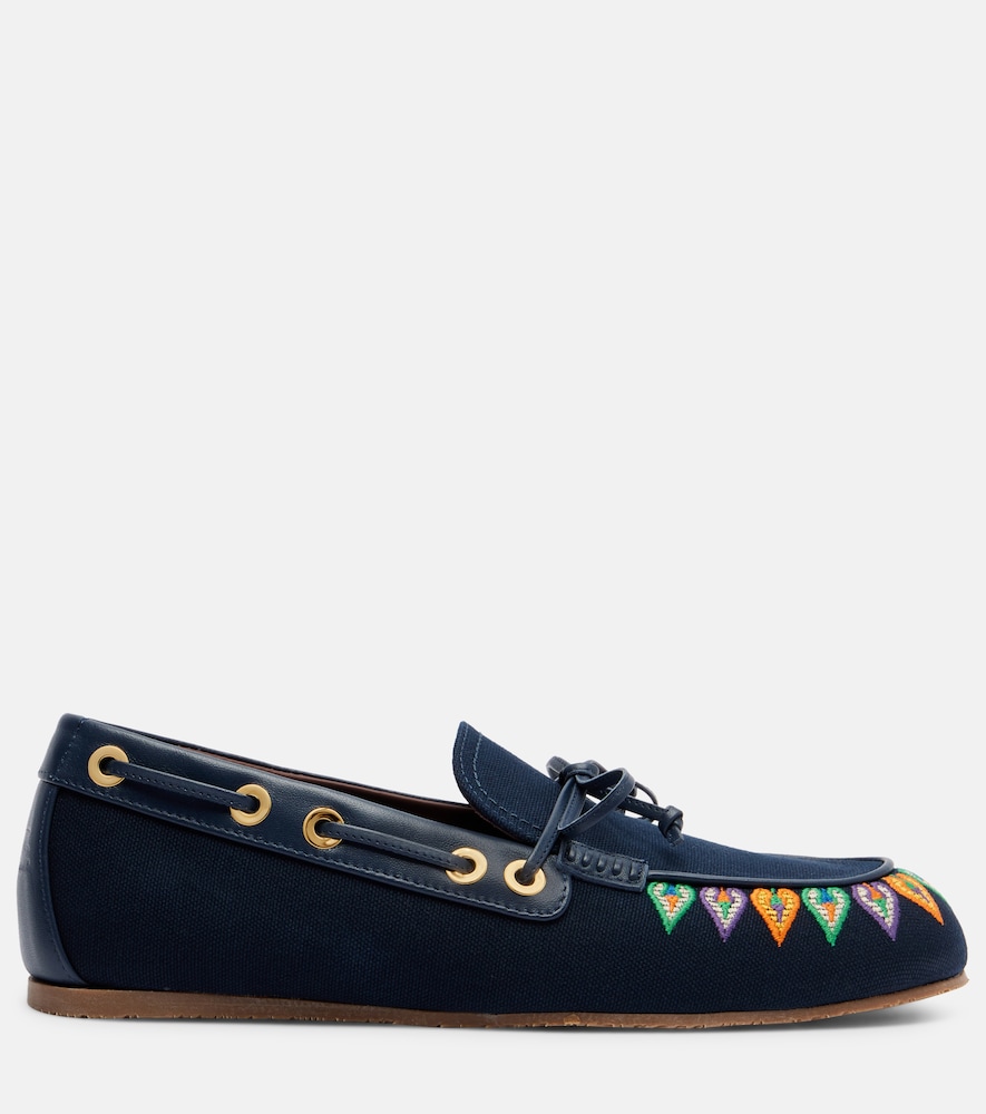  Etro Etro Bestickte Segelschuhe Aus Canvas 