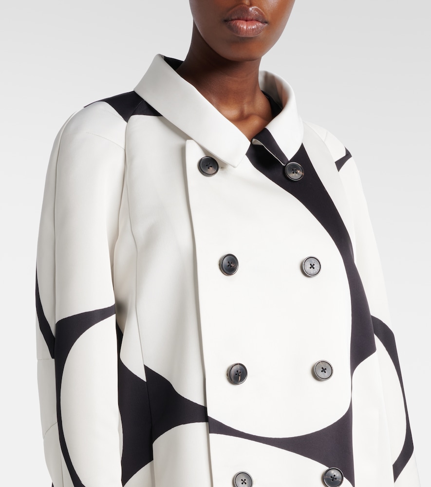  Dries Van Noten Dries Van Noten Polka-dot Double-breasted Satin Coat 