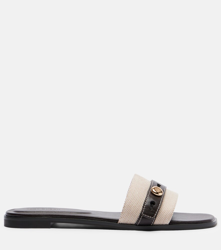  Tory Burch Tory Burch Pantoletten Romy Aus Canvas Und Leder 