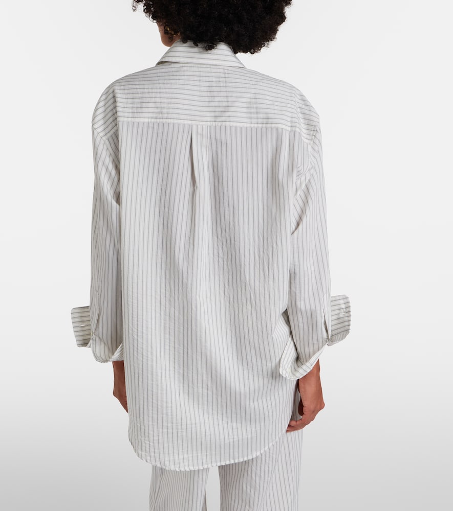 Róhe Striped Silk And Cotton Shirt
