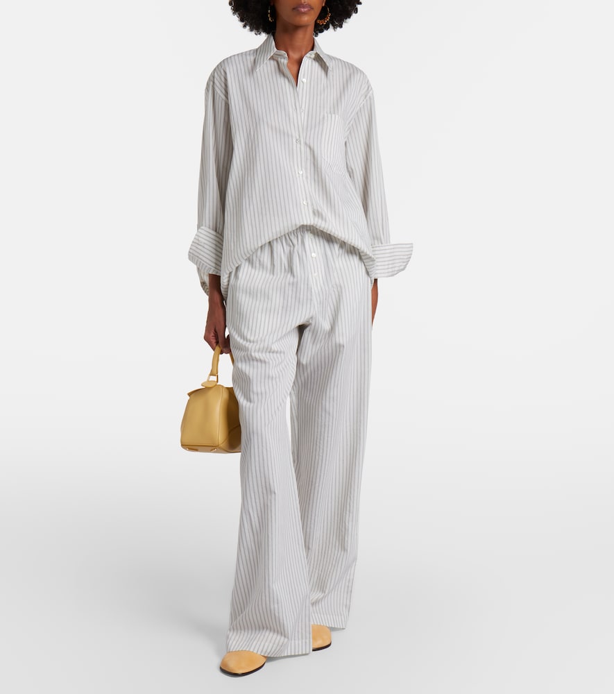 Róhe Striped Silk And Cotton Shirt