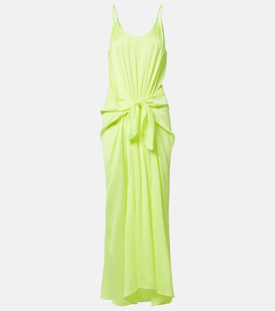 JW Anderson Gathered silk midi dress