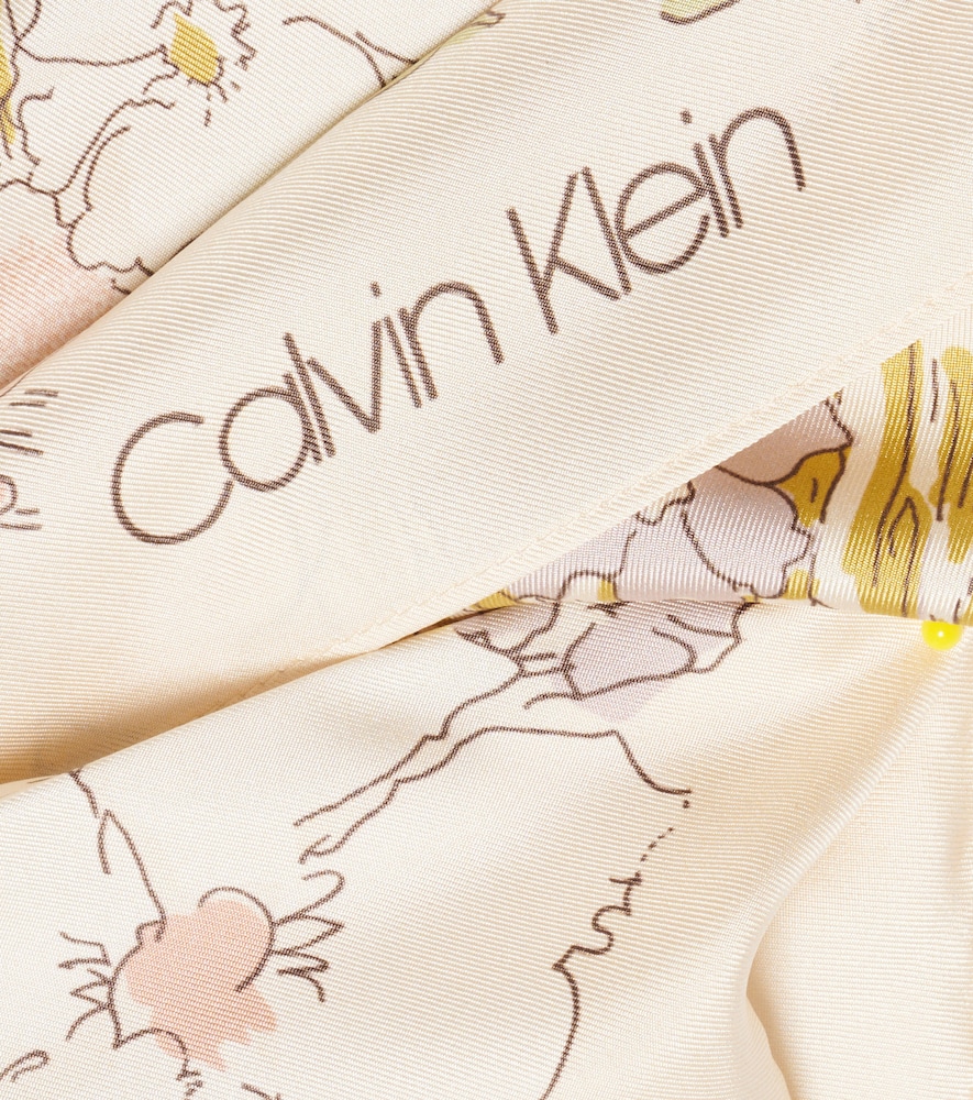  Calvin Klein Collection Calvin Klein Collection Lorelai Floral Silk Scarf 