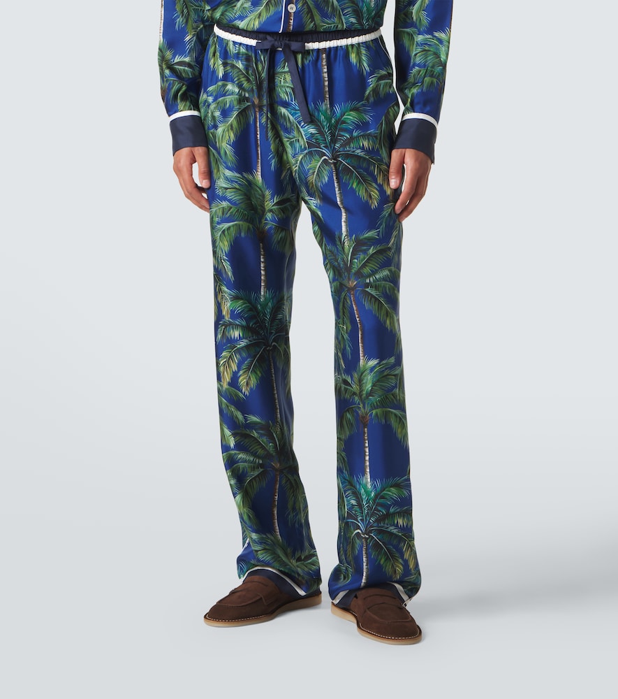  Dolce&gabbana Dolce&gabbana Gerade Hose Aus Seiden-twill 