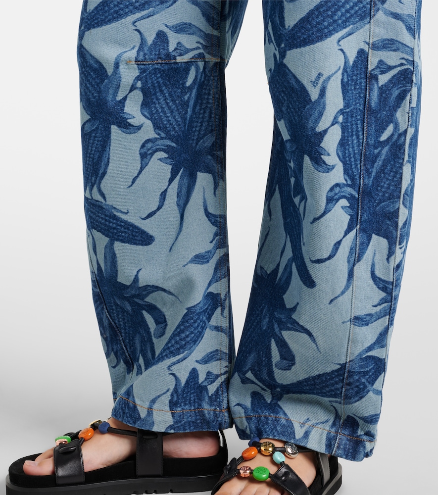  Loewe Loewe Paula's Ibiza Printed Barrel-leg Jeans 