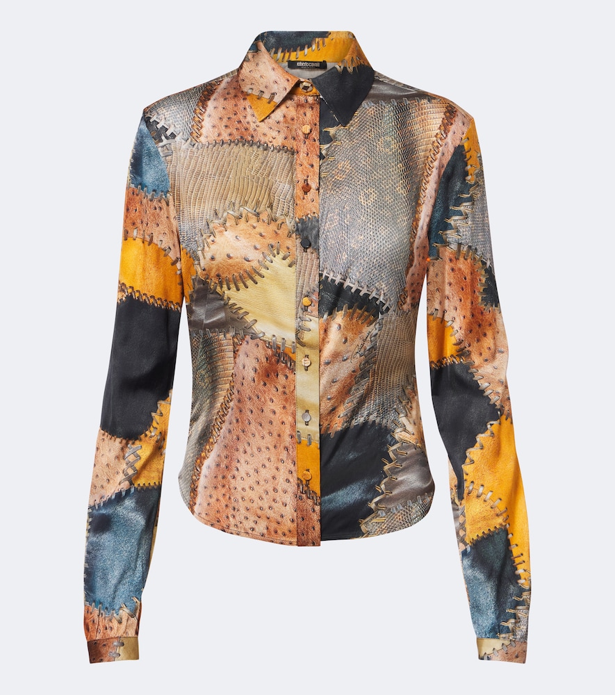 Roberto Cavalli Women's Multicoloured Trompe LâOil Silk Shirt UK Size 6 - Mytheresa